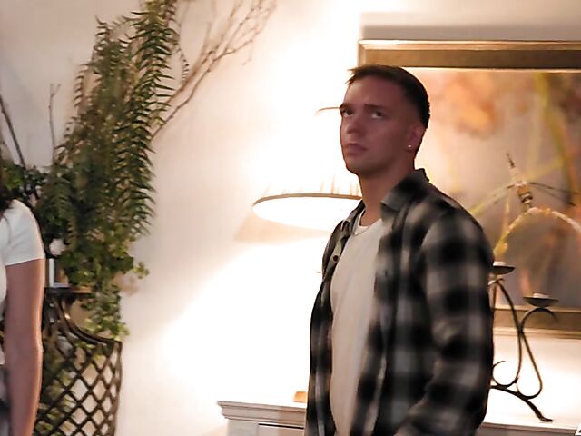 Linzee Ryder - Big tits MILF cheating next to her sleeping husband