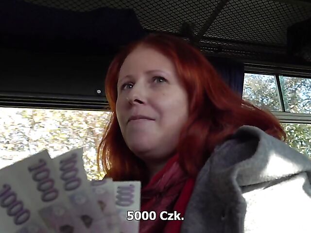 Bus public tits flashing and blowjob with cash-hungry milfs