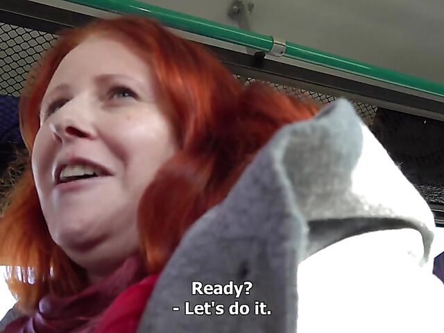 Bus public tits flashing and blowjob with cash-hungry milfs