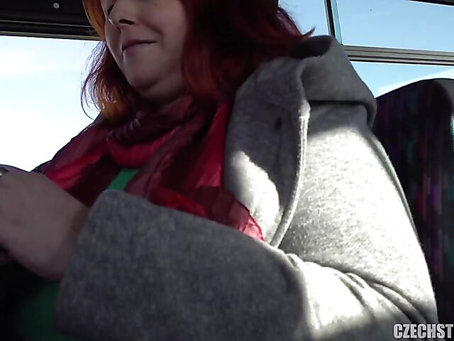 Bus public tits flashing and blowjob with cash-hungry milfs