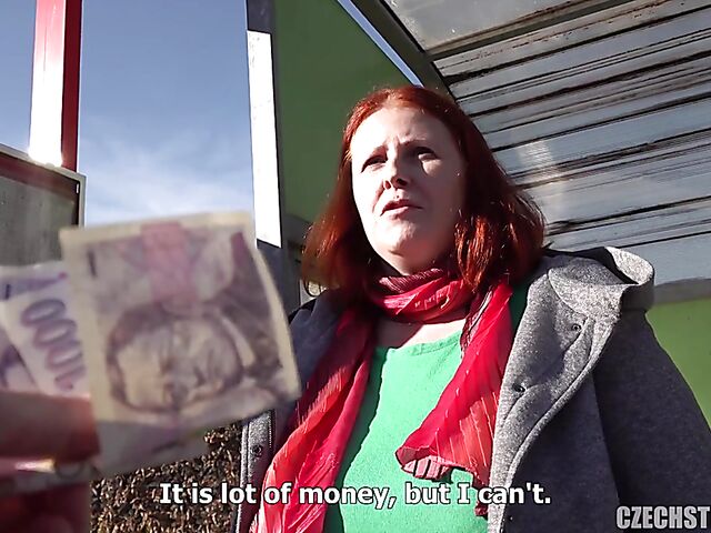 Bus public tits flashing and blowjob with cash-hungry milfs