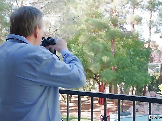 Blonde Carlita Raya as a new fuck doll for the nerd