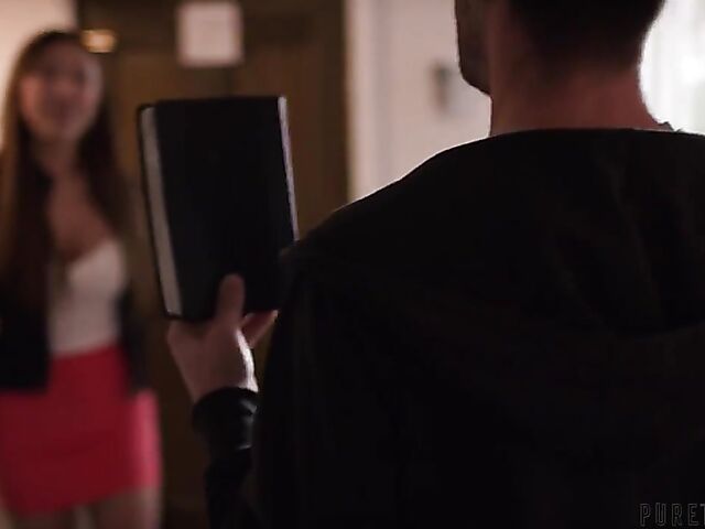 Nicole Doshi gets her shaved asian pussy fucked and fingered by Tommy Pistol