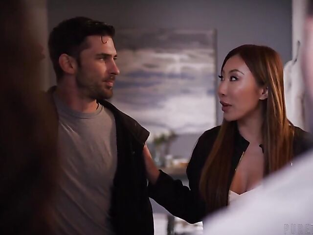 Nicole Doshi gets her shaved asian pussy fucked and fingered by Tommy Pistol