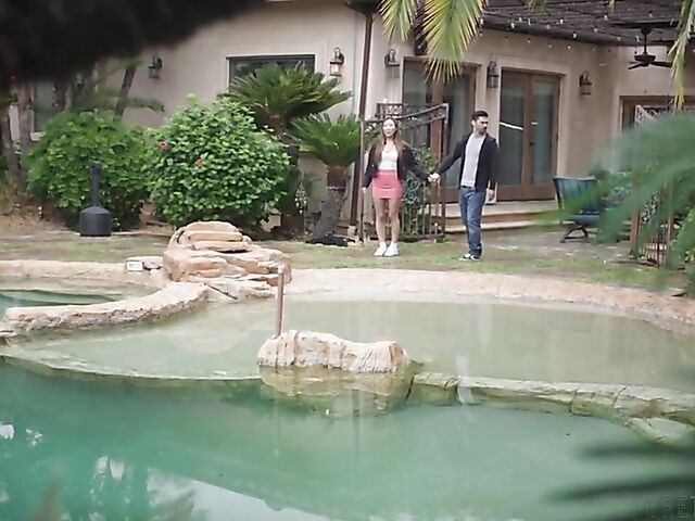 Nicole Doshi gets her shaved asian pussy fucked and fingered by Tommy Pistol