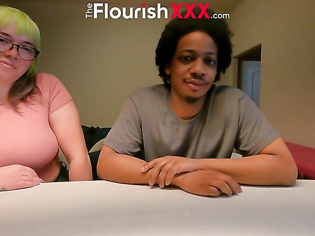 Chubby busty slut with glasses Olivia Raine loves it interracial