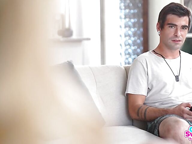 Black Friday threesome with small tits teen girls Molly Little and Scarlet Skies