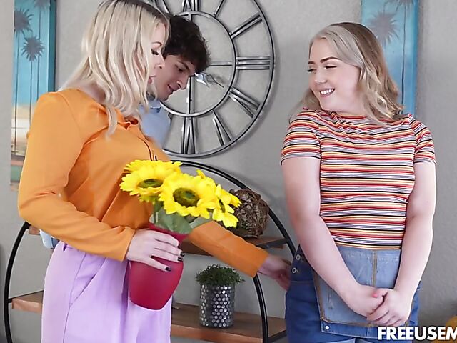 MILF and teen free use threesome with Sydney Paige and Eva Nyx