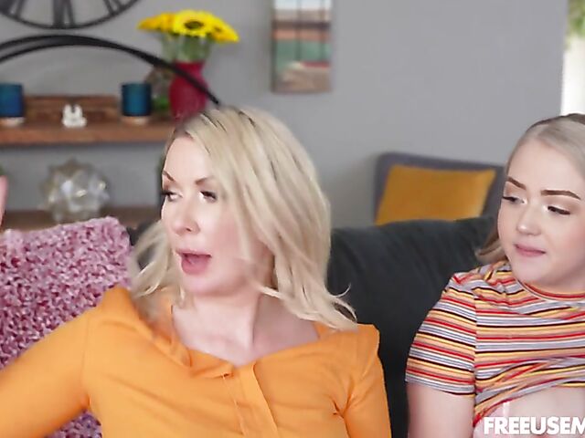 MILF and teen free use threesome with Sydney Paige and Eva Nyx