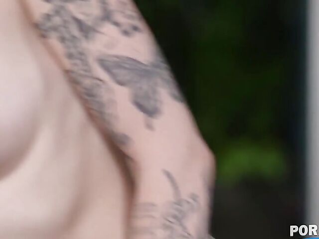 Two cocks same time for tattooed cleaning girl Eden Ivy