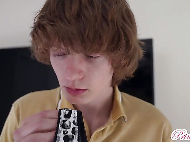 Young redhead with tiny tits Madi Collins is horny too