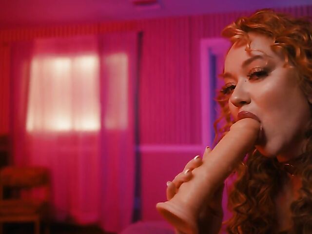 Redhead dildo lover Emma Magnolia doing herself