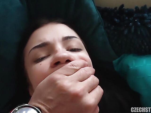 POV fuck for money with smoking Czech brunette Veronica