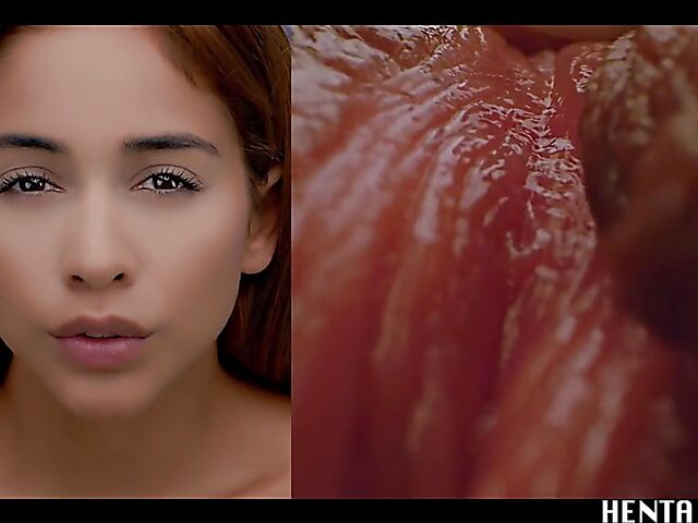 Ginebra Bellucci's hairy pussy attacked by a tentacle