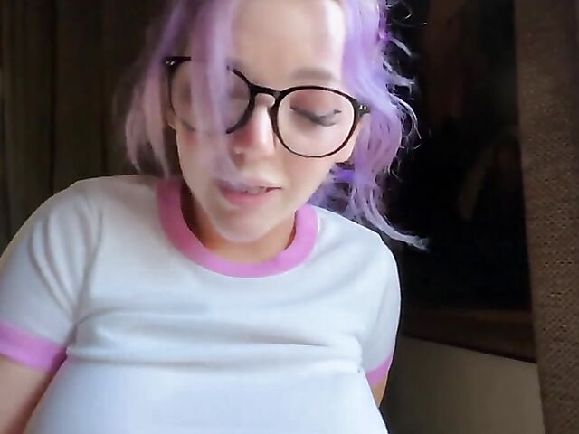 Charli O - Bespectacled busty teen POV style
