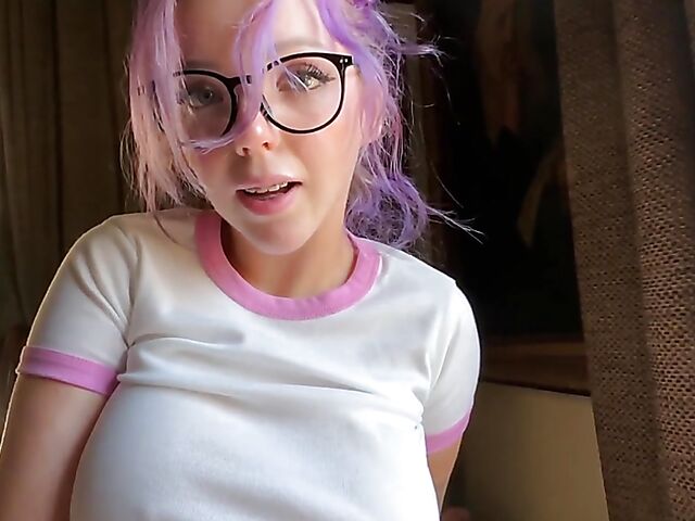 Charli O - Bespectacled busty teen POV style