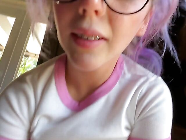 Charli O - Bespectacled busty teen POV style