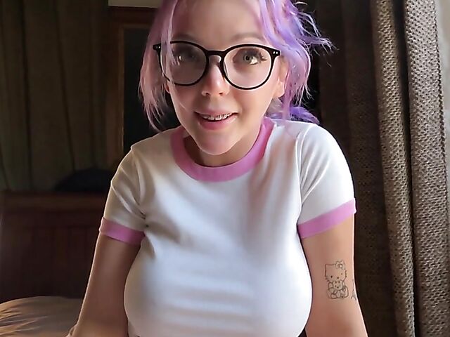 Charli O - Bespectacled busty teen POV style