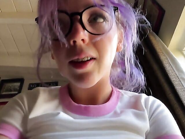Charli O - Bespectacled busty teen POV style