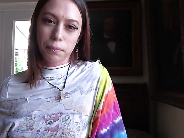 Pierced teen braces fuck in POV featuring Laya Rae