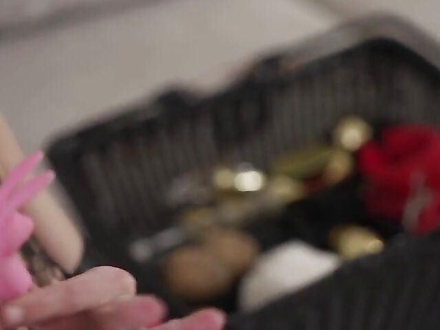 Black stockings threesome with elegant Spencer Bradley