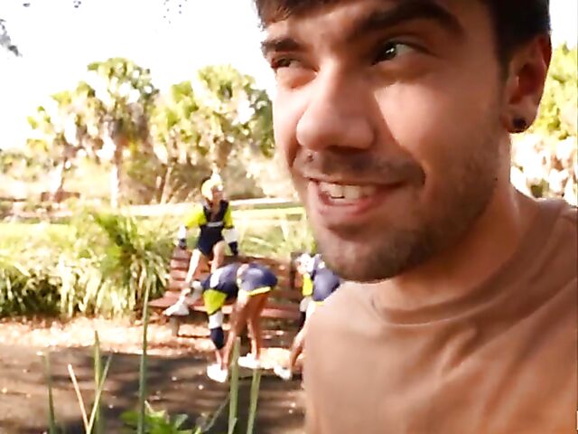 Three girls one guy with Team Skeet girls Chloe Temple, Aubry Babcock and Sawyer Cassidy