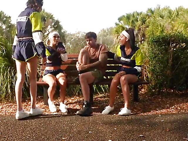 Three girls one guy with Team Skeet girls Chloe Temple, Aubry Babcock and Sawyer Cassidy