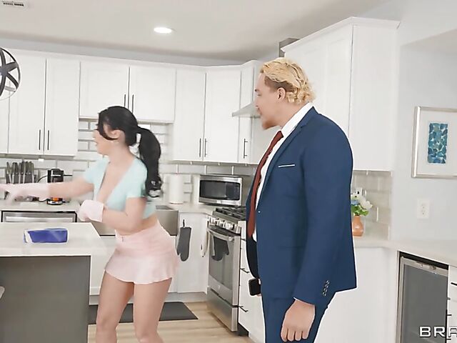 Hot and Mean lesbian strapon scene with Keira Croft and Megan Maiden