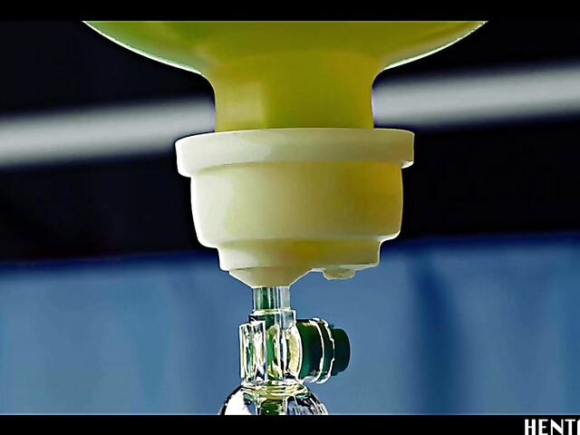 Alien sex with helpless Haneen who gets her shaved pussy filled