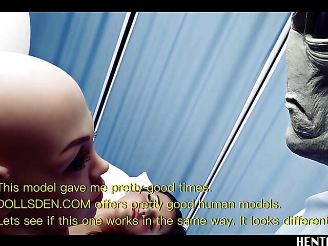 Alien sex with helpless Haneen who gets her shaved pussy filled