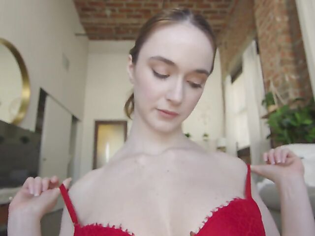 POV blow job, rim job and facial with pale skin angel Hazel Moore