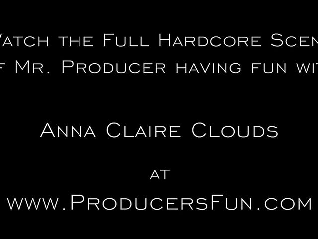 Cute Anna Claire talking while fucked on the bed