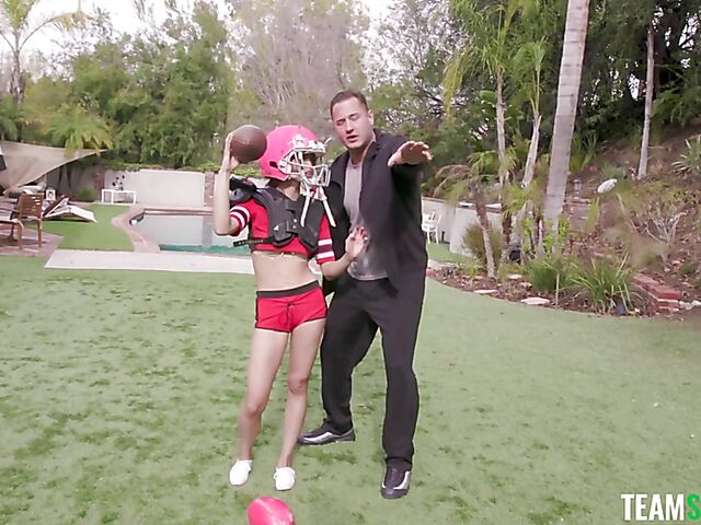Dirty american football with petite asian Alexia Anders
