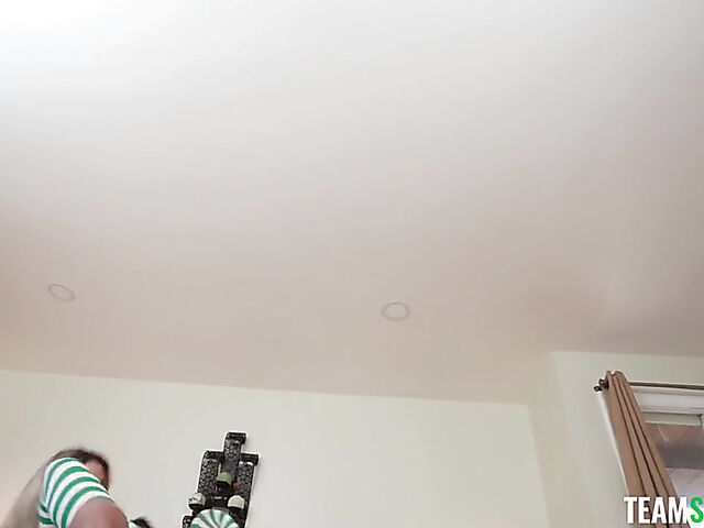 Petite girl Sweet Sophia is horny on St Patrick's