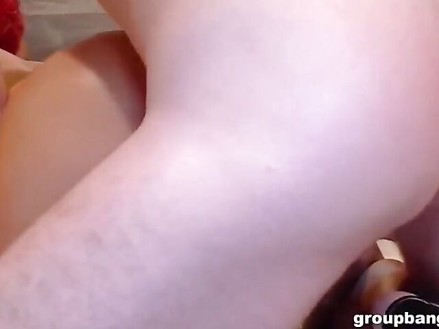 Inked mIlf redhead gangbang featuring Angel Sky