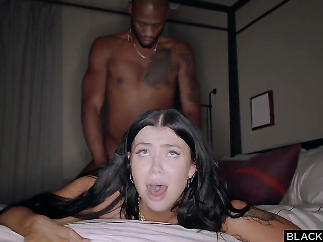 Raven-haired Holly Day craves black cock