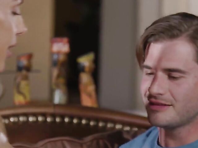 Skinny fake tits MILF McKenzie Lee seduces her son in law