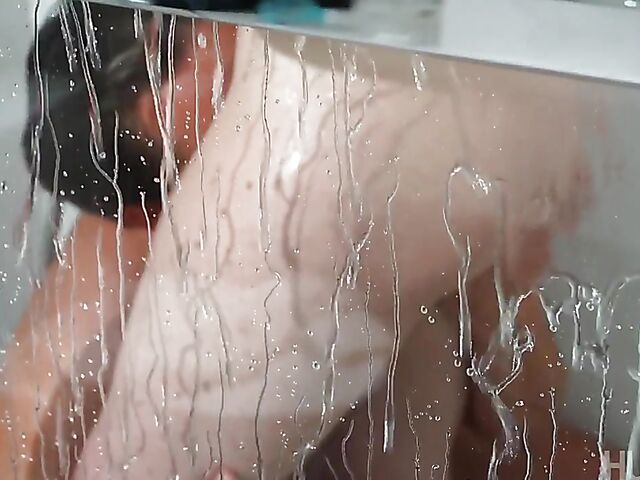 Shower sex session with wet redhead Scarlett Mae