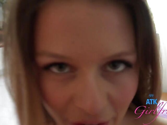 All natural ATK girlfriend Sahara Skye gets nailed POV style