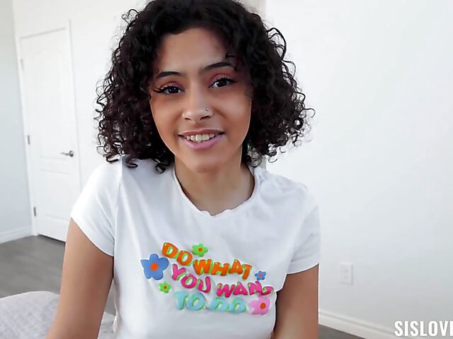 Dani Diaz - POV latina stepsister with a  beautiful shaved pussy