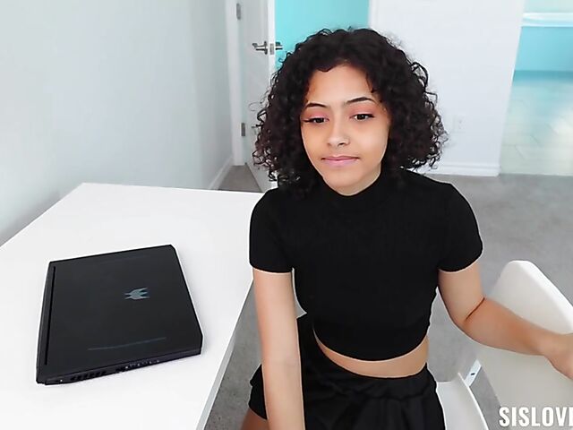 Dani Diaz - POV latina stepsister with a  beautiful shaved pussy