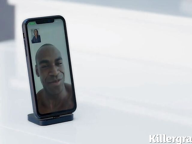 Passionate interracial sex in black lingerie with big tits babe Ava Koxxx