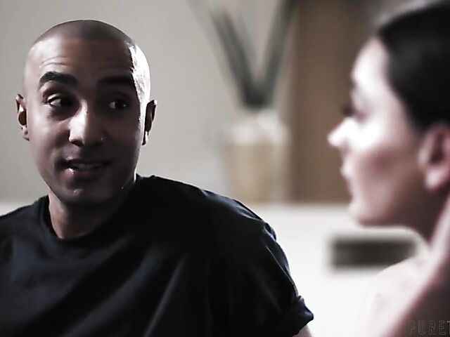 All natural brunette Aften Opal can't stop fucking that exotic cock