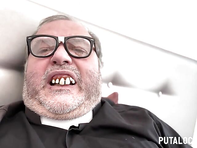 Tattooed schoolgirl with pierced nipples Dalila Dark fucks priest Torbe