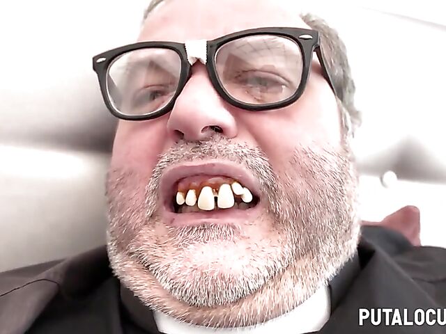 Tattooed schoolgirl with pierced nipples Dalila Dark fucks priest Torbe