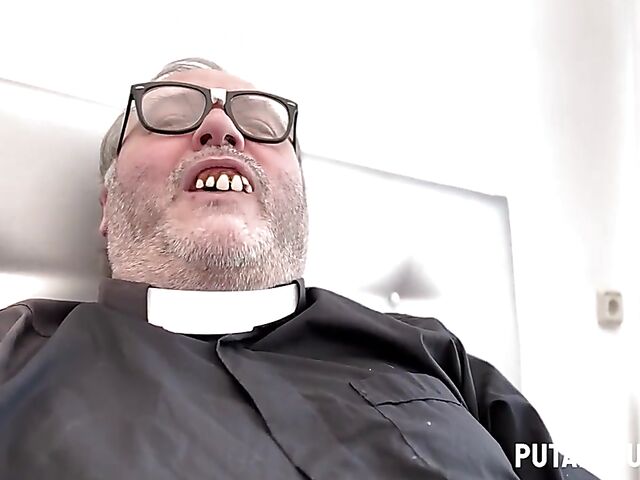 Tattooed schoolgirl with pierced nipples Dalila Dark fucks priest Torbe