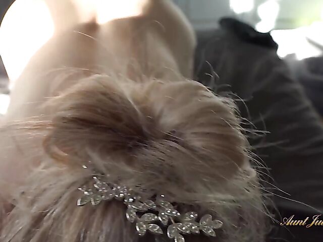 Dirty talking granny fingering her old cunt in front of you