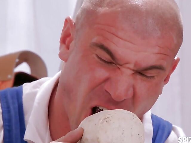 Busty Jennifer Mendez helps a repair guy with her big boobs