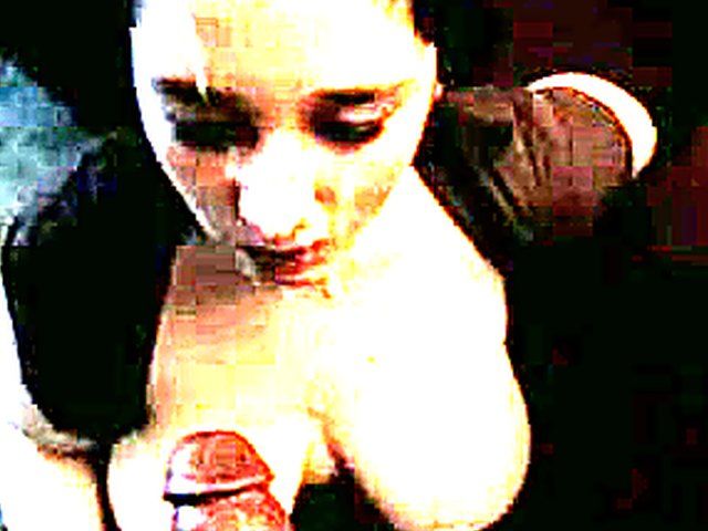 Hot chick sucks a hard cock bone dry