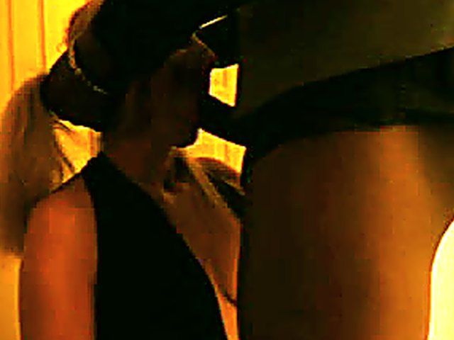 Mature blonde wife sucks on a black dick